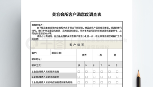 172号卡用户满意度调查问卷模板